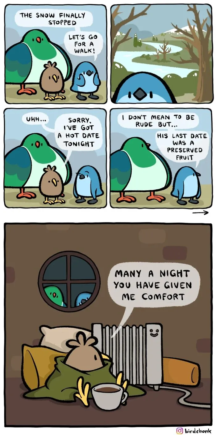 20 New Bird Comics That Find Humor And Absurdity In Little Daily Things, By This Artist