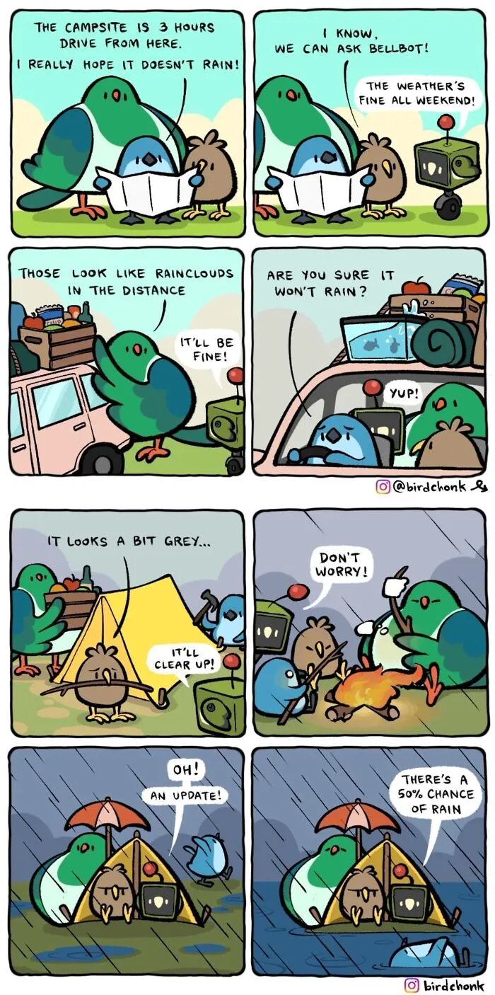 20 New Bird Comics That Find Humor And Absurdity In Little Daily Things, By This Artist
