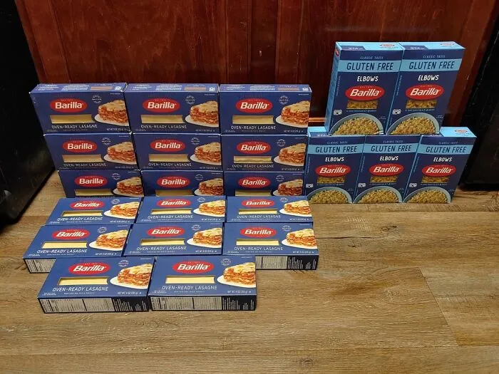 Went To Take The Trash Out; Came Back With A Year's Supply Of Pasta. 👌
