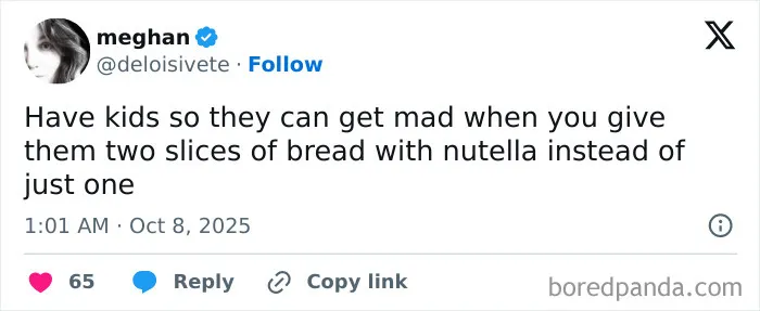 Tweet from a parent humorously sharing the challenge of parenting, highlighting funny moments parents share on X.