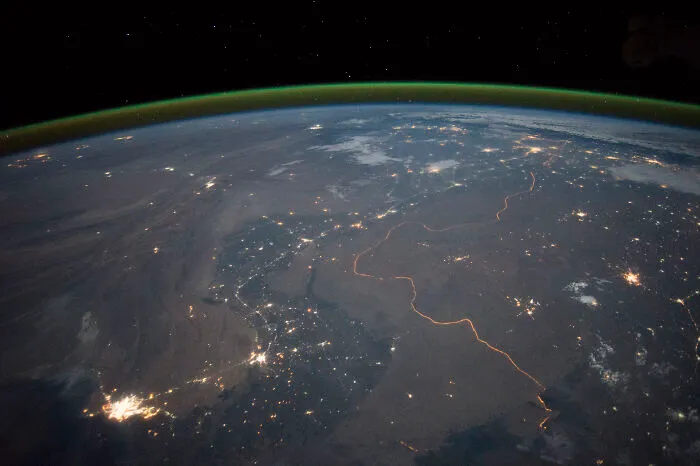 The India-Pakistan Border At Night, August 2015