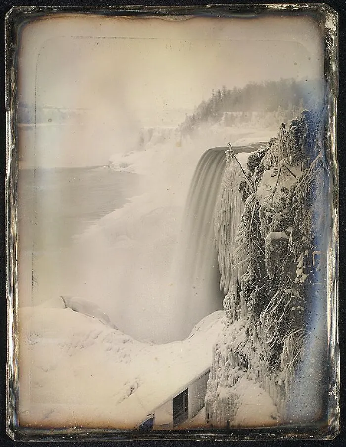 Niagara Falls From The Canadian Side, 1858 - Earliest Known Image Of Niagara Falls