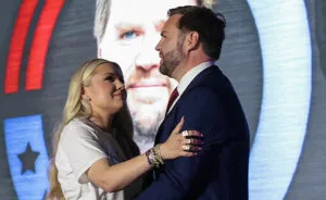Erika Kirk's "Inappropriate" Hug With JD Vance And "Weird" Statement At Turning Point Event Goes Viral