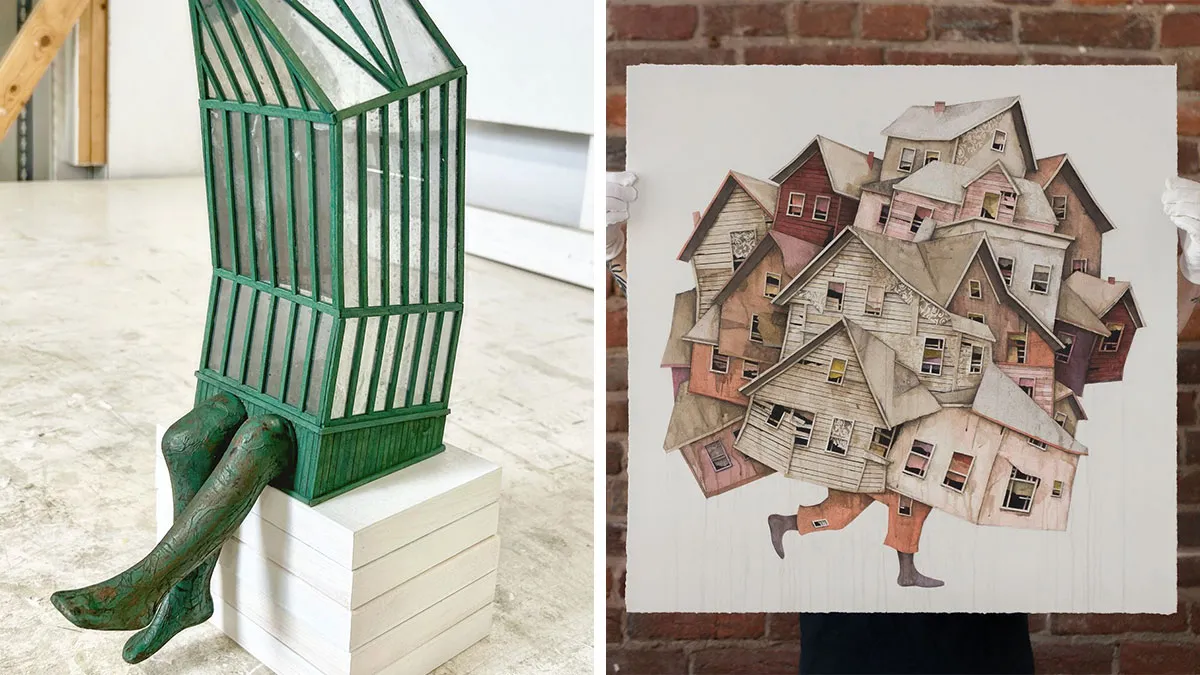 Artist Uses Cardboard And Texture To Capture The Fragility Of Architecture (20 Pics)