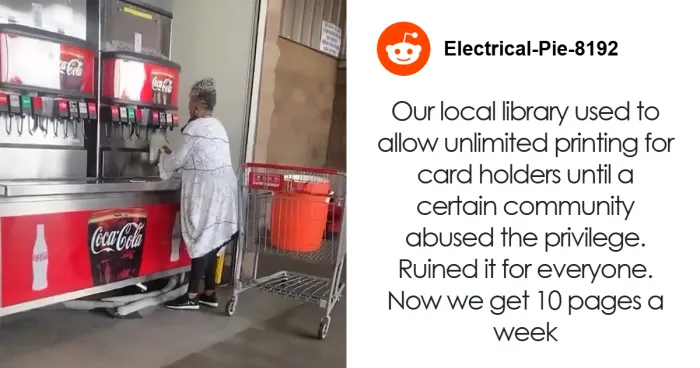 "What Is Wrong With People?": Footage Of Woman's Soda Refill Rampage Sparks All Sorts Of Reactions