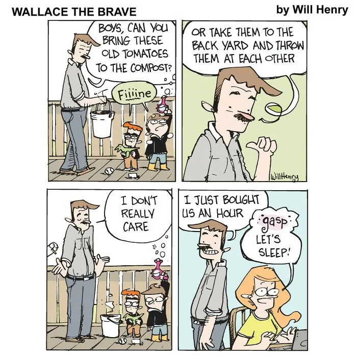 35 New And Funny ‘Wallace the Brave’ Comics This Artist Created To Brighten Your Day