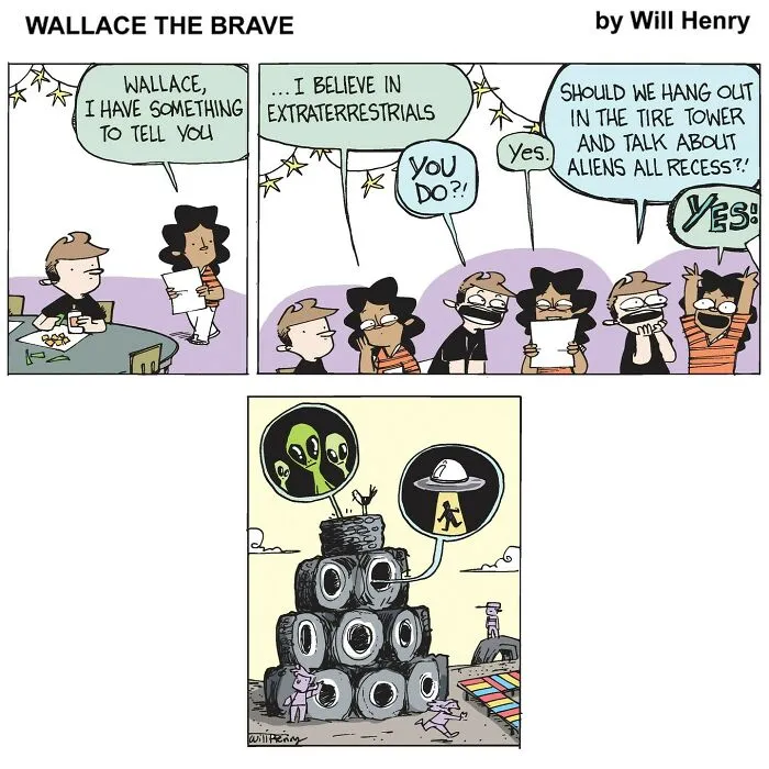 35 New And Funny ‘Wallace the Brave’ Comics This Artist Created To Brighten Your Day