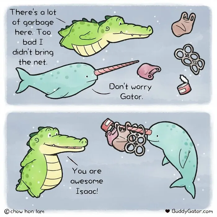 50 Wholesome Comics About An Alligator And His Friends By This Artist (New Pics)