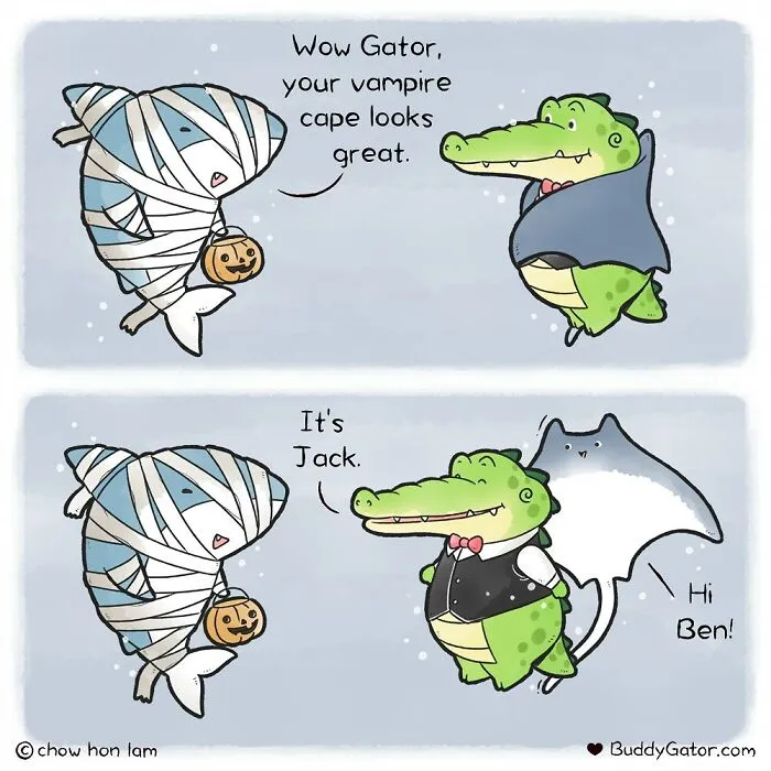 50 Wholesome Comics About An Alligator And His Friends By This Artist (New Pics)