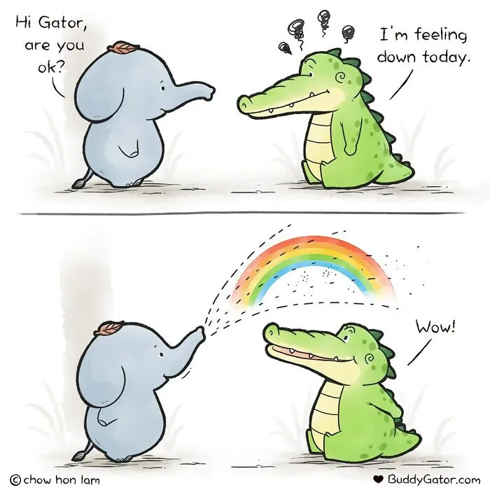 50 Wholesome Comics About An Alligator And His Friends By This Artist (New Pics)
