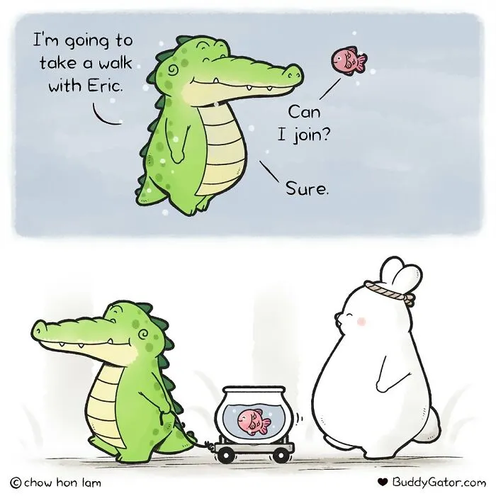 50 Wholesome Comics About An Alligator And His Friends By This Artist (New Pics)