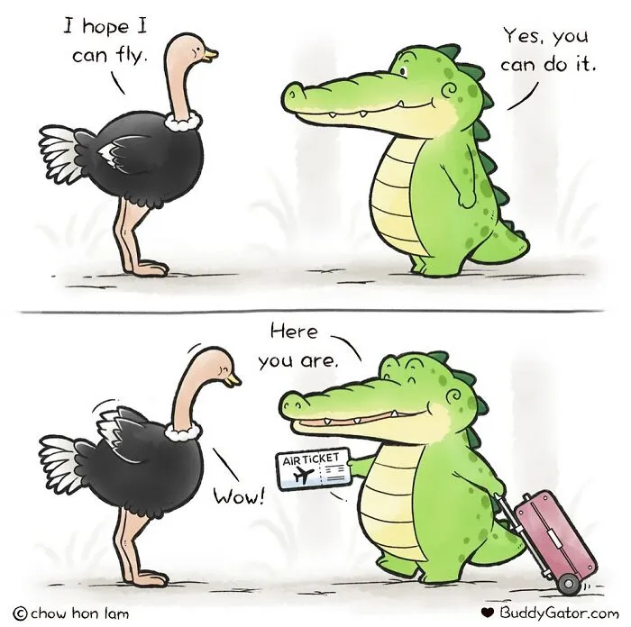 50 Wholesome Comics About An Alligator And His Friends By This Artist (New Pics)