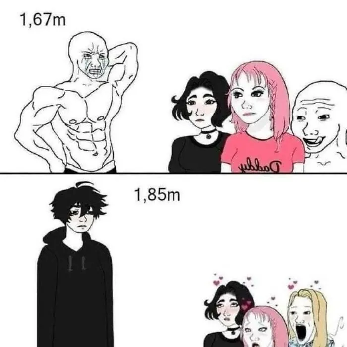 Meme comparing reactions to two different men with a focus on unhinged posts that hit different at 3AM.