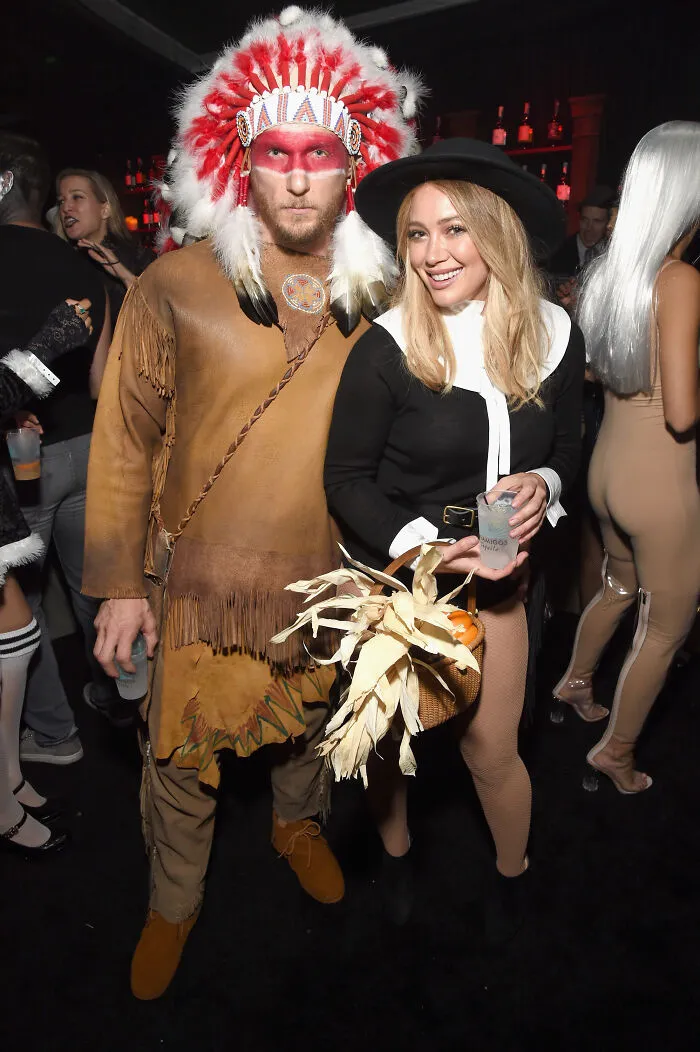 Hilary Duff And Jason Walsh - Native American/Pilgrim