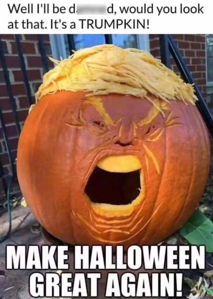 Goat Carved Pumpkin