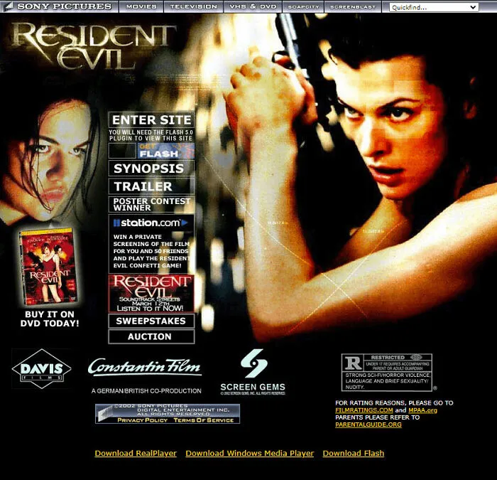 The Old Resident Evil Website