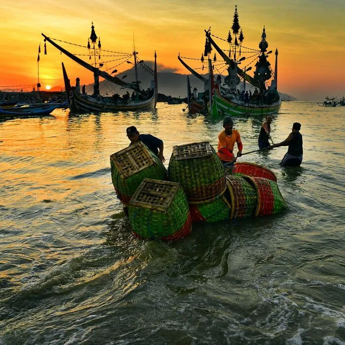"Morning Activity At Pancer Beach"