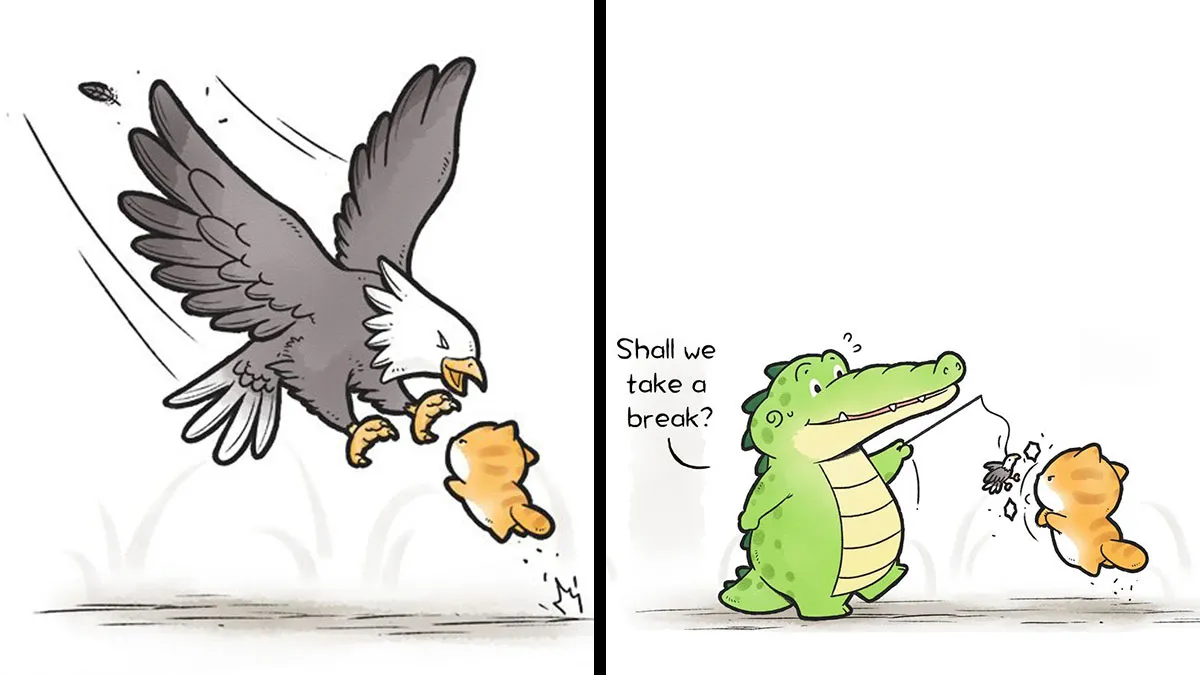 50 Wholesome Comics About An Alligator And His Friends By This Artist (New Pics)