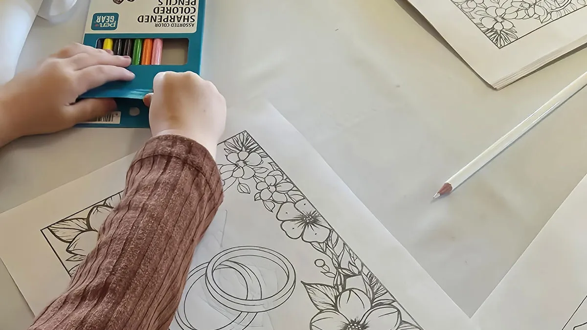 Bridesmaid Prints Coloring Pages To Keep Kids Busy At Wedding, Uncovers Bride’s Colors She Hasn’t Seen Before