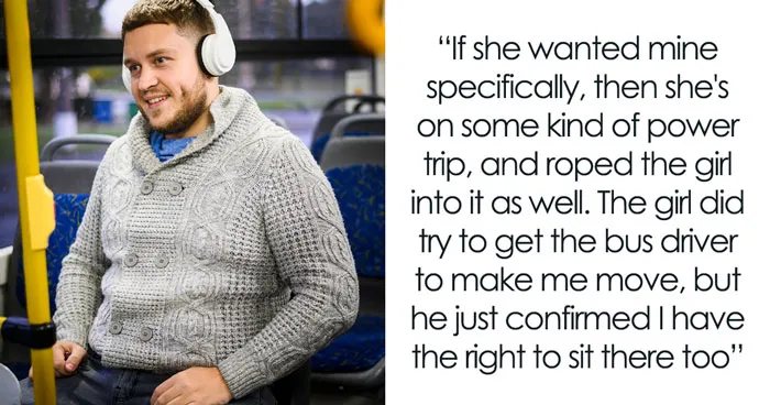 Man With Mobility Issues Gets Shamed By Teen Karen For Using A Disabled Person's Seat On The Bus