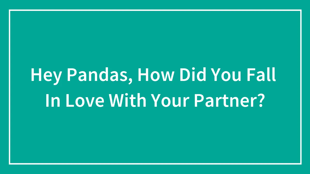 Hey Pandas, How Did You Fall In Love With Your Partner?