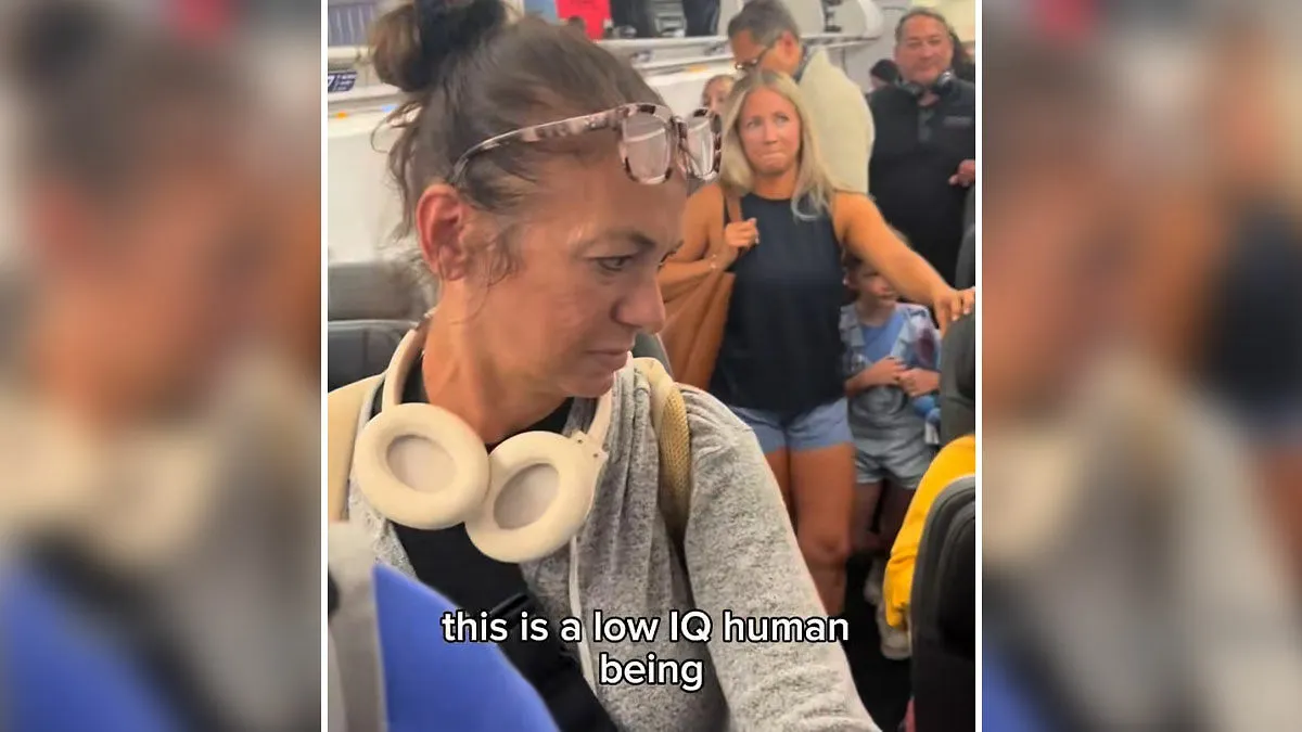 '100 Passengers vs 1 Karen' Drama On Plane Divides The Internet: "I'm With Karen"