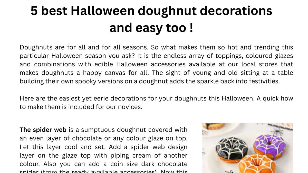 Here Are My 5 Best Halloween Doughnut Decoration Ideas