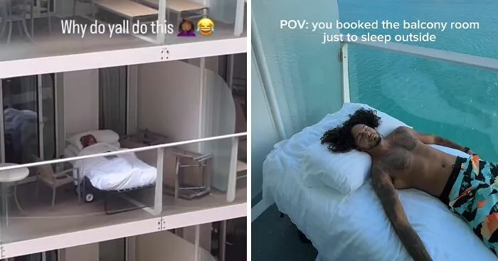 Viral Video Of Strangers Sleeping On Cruise Balcony Ignites Heated Debate