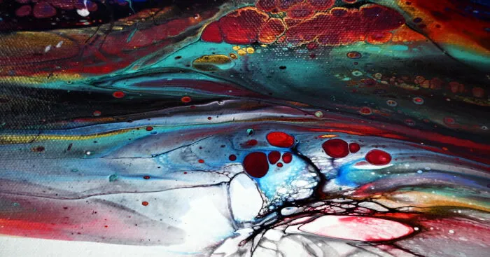 Hidden Treasure Beneath Black: Mesmerizing Faux Pillow Fluid Art