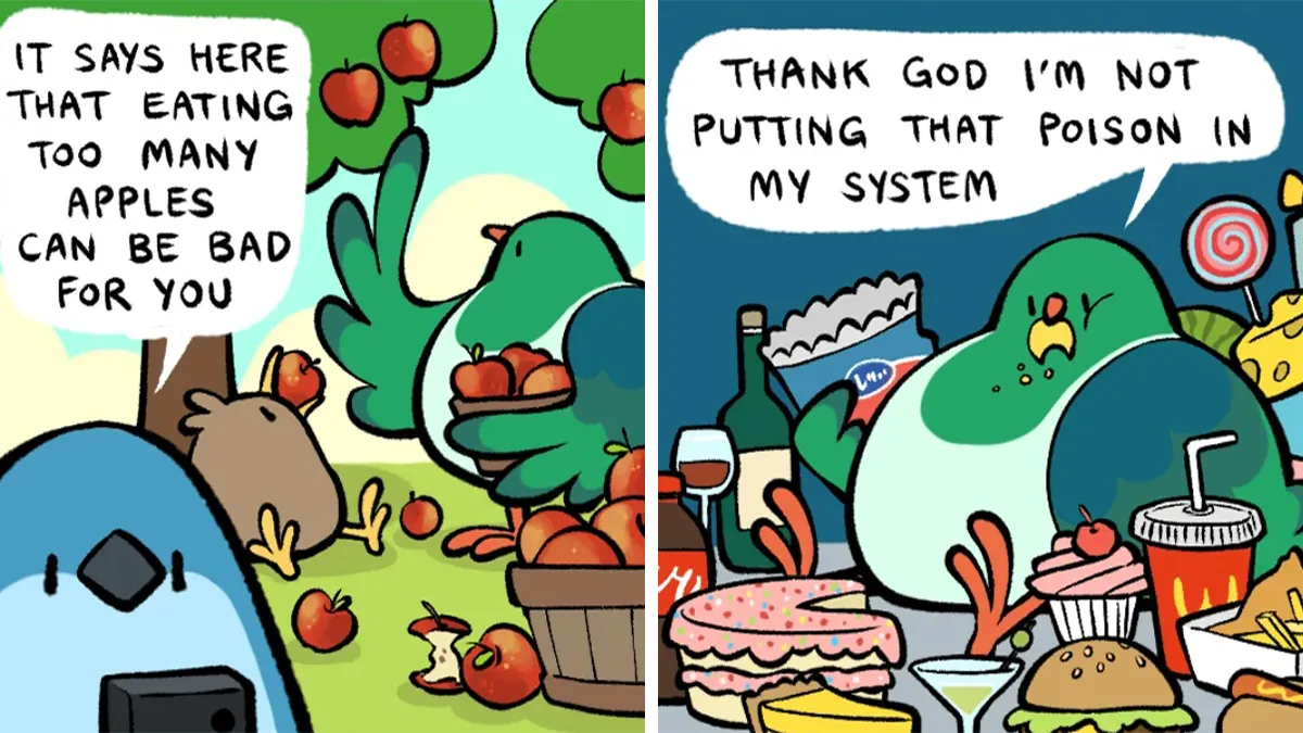 20 New Bird Comics That Find Humor And Absurdity In Little Daily Things, By This Artist