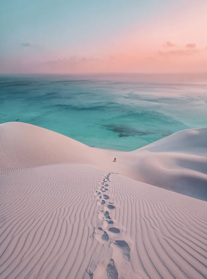 View Down To Ocean From One Of The Archer Dunes