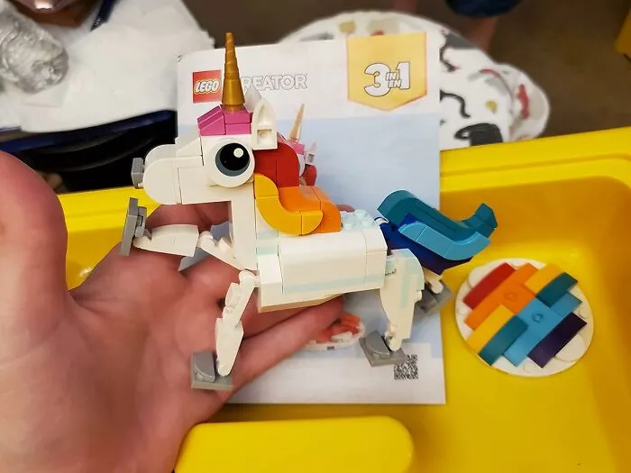 The Instruction Booklet For Finding Happiness Is Actually Just The Guide For This <a Style="Display:inline;" Href="Https://Www.amazon.com/LEGO-Creator-Magical-Seahorse-Buildable/Dp/B0blj4svwv?ie=utf8&linkcode=ll1&tag=bpsnail-20&linkid=27d7fe5f2226e12505ed0ede9c903ffa&language=en_us&ref_=as_li_ss_tl" Target="_blank"> <span Style="Font: Inherit; Color: #d74b1f;"> LEGO Unicorn </Span>