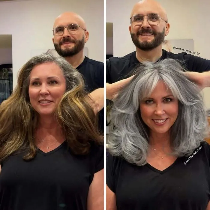 These Stunning Gray Hair Transformations By Celebrity Colorist Jack Martin Might Make You Rethink Dyeing (48 Pics)