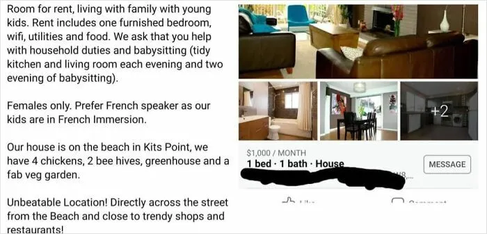 At First Glance $1000/Month Looks Like A Heck Of A Deal In A City Where Rents Go For Much Higher