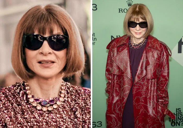 Fashion style icon wearing sunglasses and elegant outfits, showcasing timeless looks that influence fashion mood boards globally.