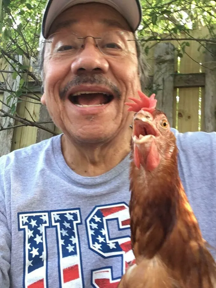 Mi papá me envió esta selfie
