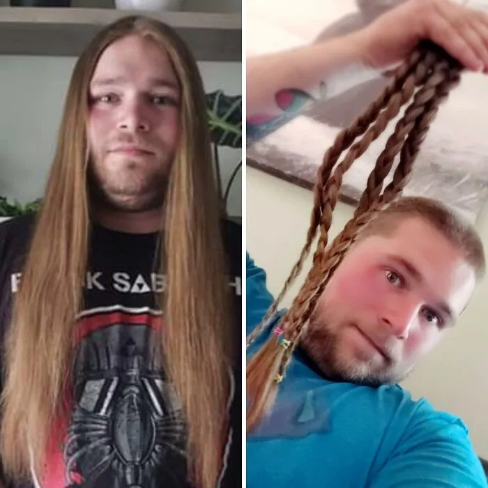Before And After Photos From Donating My Hair To Angel Hair For Kids, Where They Make Wigs For Kids Battling Cancer