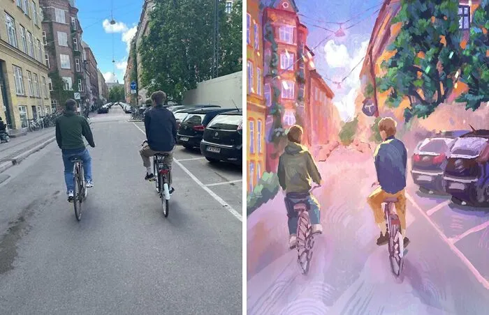 A Stranger On Reddit Painted My Favourite Picture Of Me And My Son
