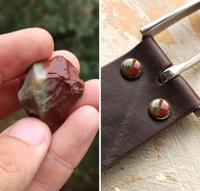 Picked Up A Stone In The Forest And Gave It A New Life On My Belt