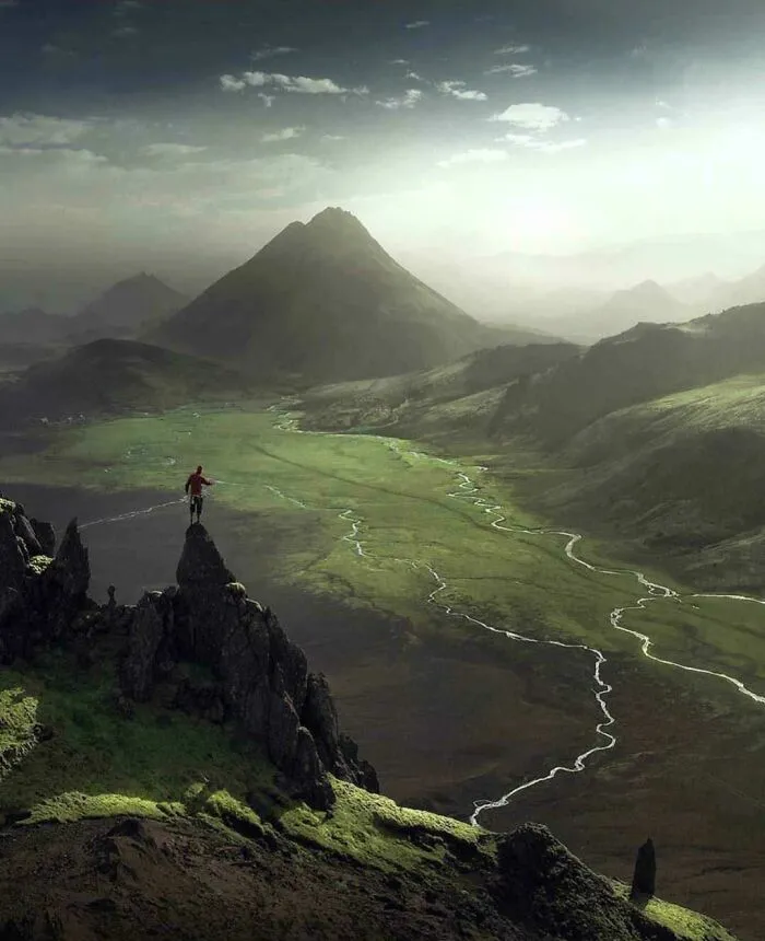 A River Valley In Iceland