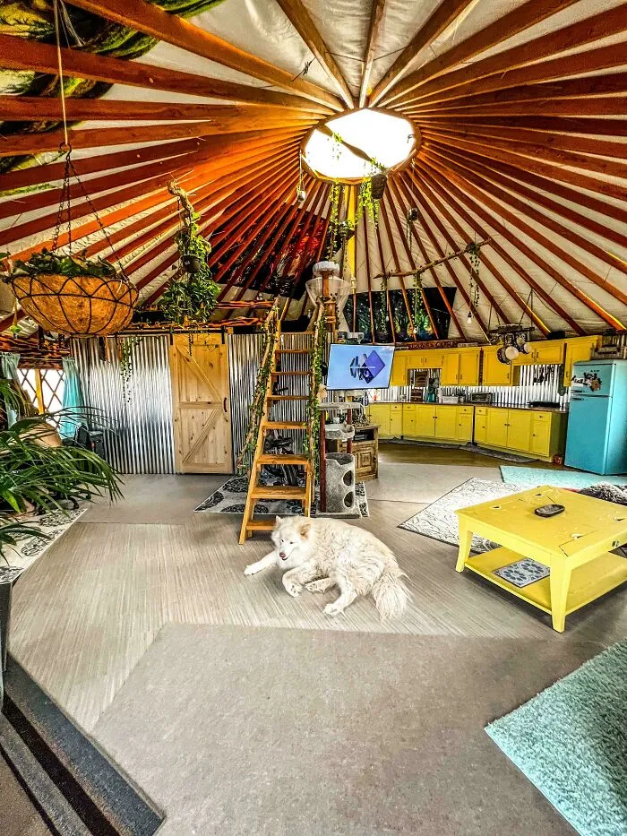 The Inside Of My Yurt, Still Have Lots More To Do But It’s Come A Long Way