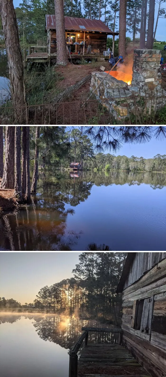 Good To Get Together With Family At The Cabin. My Grandfather Built It And The BBQ Pit Back In The 1960s. Still Standing Strong! Very Southern Part Of Georgia