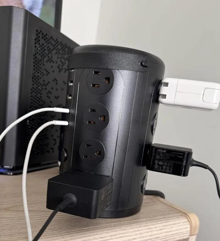 That One, Overburdened Outlet That Looks Like A Fire Hazard's Family Reunion Is Getting A Major, Much Safer Upgrade With A <a Style="Display:inline;" Href="Https://Www.amazon.com/Protector-Extension-Multiple-Charging-Essentials/Dp/B0d2v75gtc?ie=utf8&th=1&linkcode=ll1&tag=bpeagle-20&linkid=a566d153038d01a8a4dbf7cdeb8f468b&language=en_us&ref_=as_li_ss_tl" Target="_blank">  <span Style="Font: Inherit; Color: #d74b1f;"> 16 Outlet Tower With Surge Protector </Span>