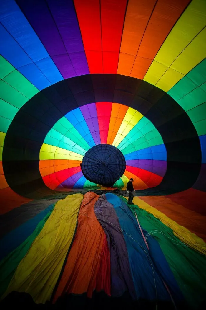 Snapped This Picture Inside Of A Hot Air Balloon While It Was Inflating
