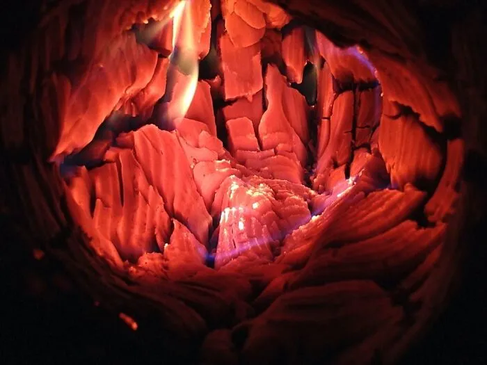 Inside Of Firelog. Kind Of Beautiful