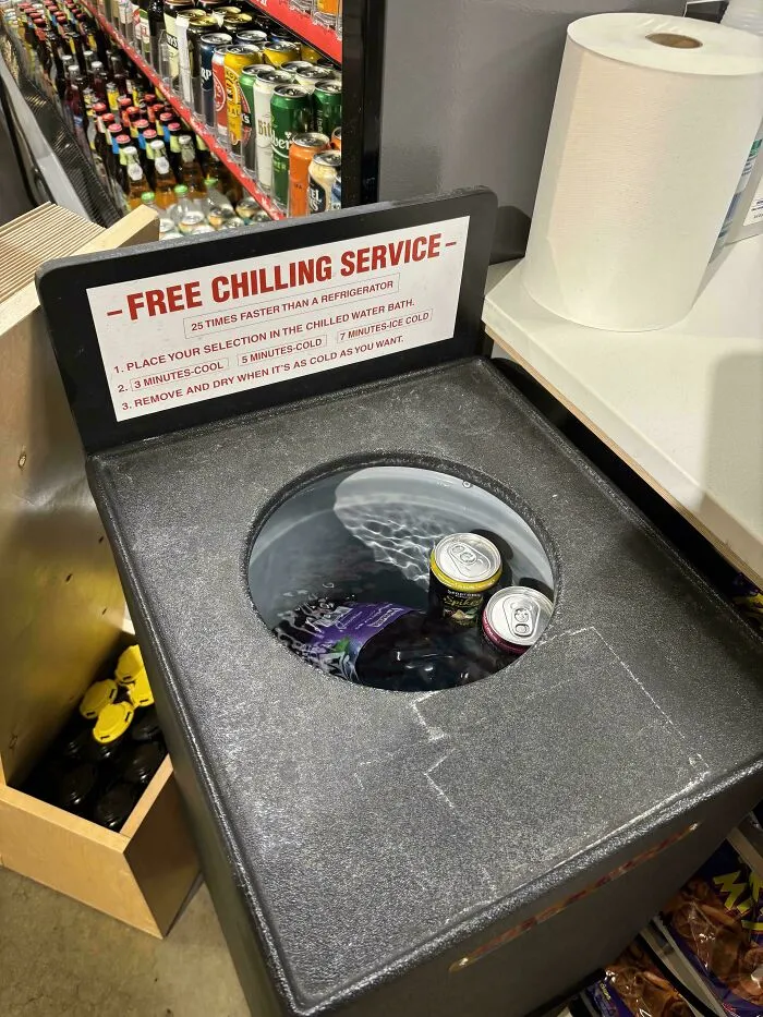 Chilling Bath At Giant Grocery Store