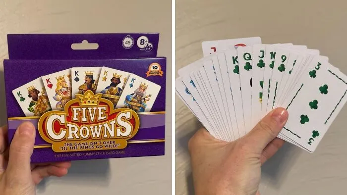 The Official Gift For The Family That Thinks UNO Is A Little Too "Kiddie" But Isn't Quite Ready For A Full-Blown Existential Crisis Over A Game Of Bridge Is <a Style="Display:inline;" Href="Https://Www.amazon.com/Crowns-Until-Suited-Rummy-Style-Purple/Dp/B00000iv35?ie=utf8&th=1&linkcode=ll1&tag=bpcrow-20&linkid=8830ef635d0047f13d3aeb8f9bc974fc&language=en_us&ref_=as_li_ss_tl" Target="_blank">  <span Style="Font: Inherit; Color: #d74b1f;"> Five Crowns Card Game </Span>