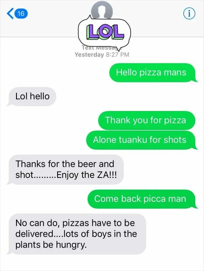 I Drunk Texted My Pizza Delivery Guy Last Night, I Think We're In Love Now