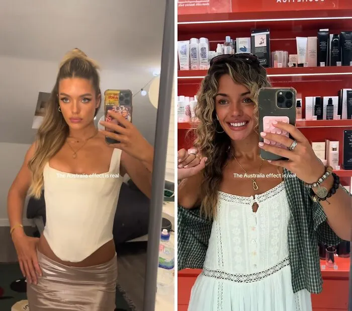 25 Personas muestran fotos antes y después de mudarse a Australia para demostrar que el "efecto australiano" es una realidad