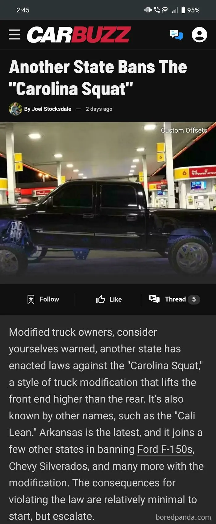 Arkansas Bans The "Carolina Squat", Something Every State Should Do! Get These Rolling Road Hazard Abominations Out Of Here!